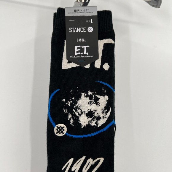 Stance Mens Crew Socks ET Extra Terrestrial InfiKnit Light Cushion L/9-12 1982 - Picture 2 of 6